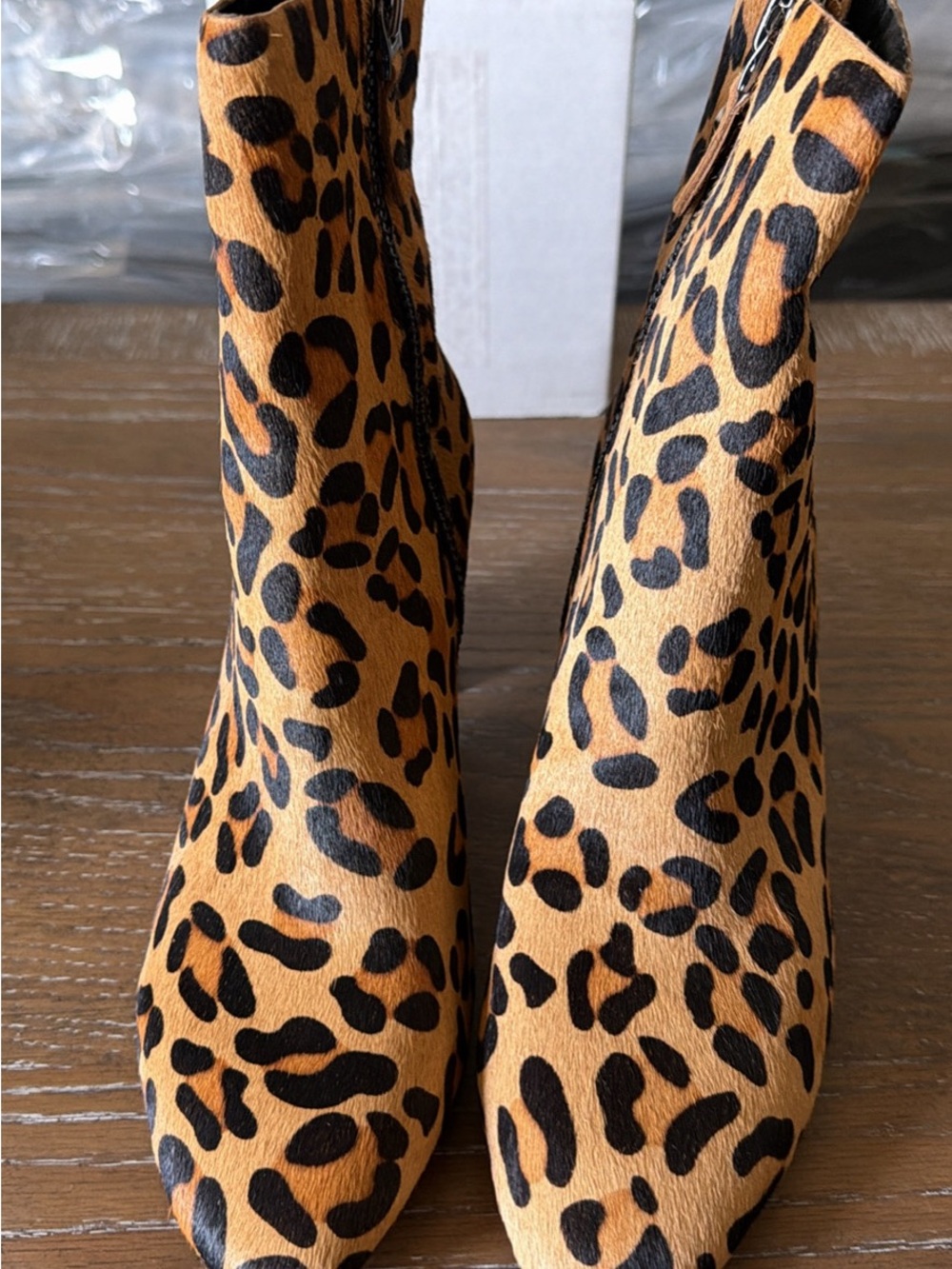 Banana Republic Leopard Print Ankle Boots - Tan and Black